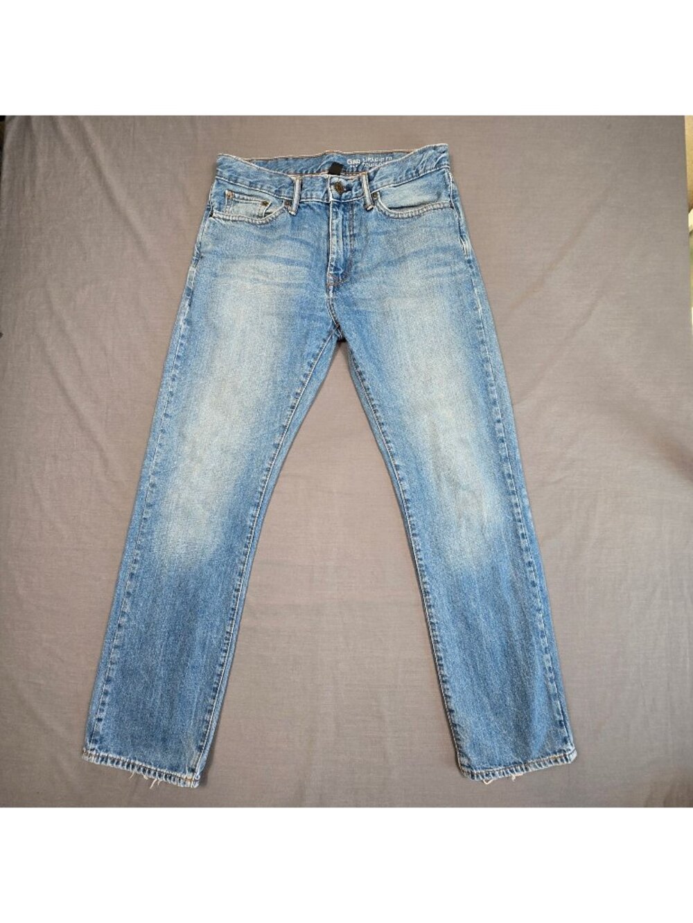 Classic Men's Light Blue Straight-Leg Jeans